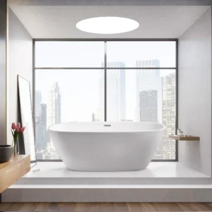 Soaking Freestanding Tub With Internal Drain